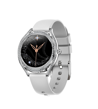 SV66 Dagnet Silver Silicone Smartwatch